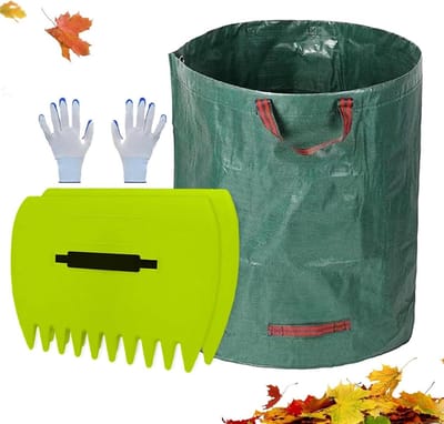Bladschep en Klauwen - Tuin Tongs - Tuinafval Verzamelen - Ergonomisch Ontwerp - 500 Liter Zak - Lichtgroen