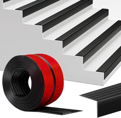 Zelfklevende Trapprofiel Randafwerking Antislip - 2 Meter Zwart PVC