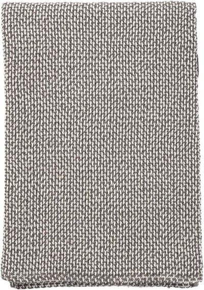 Plaid biologisch katoen Basket grijs-wit 180x130 cm