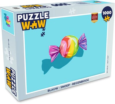Puzzel Blauw - Snoep - Regenboog - Legpuzzel - Puzzel 1000 stukjes volwassenen