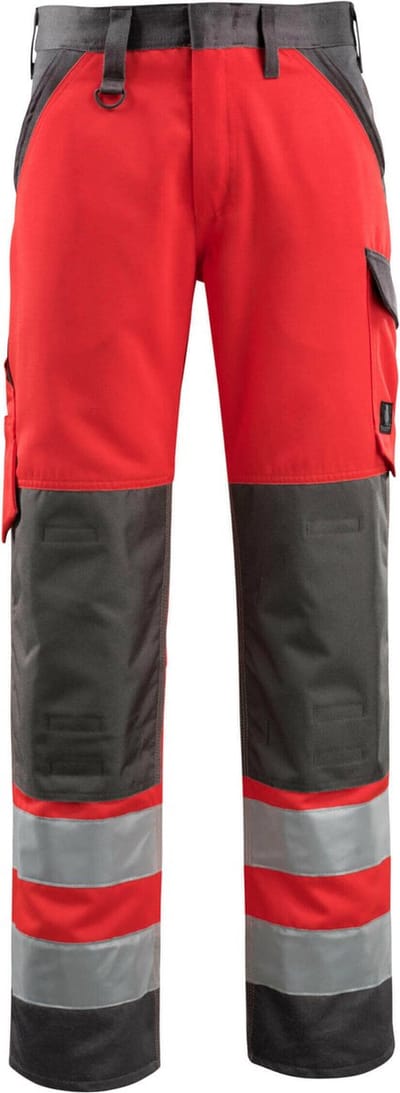 Mascot Safe Light Broek met kniezakken 15979-948 - hi-vis rood/donkerantraciet - C46 - 76