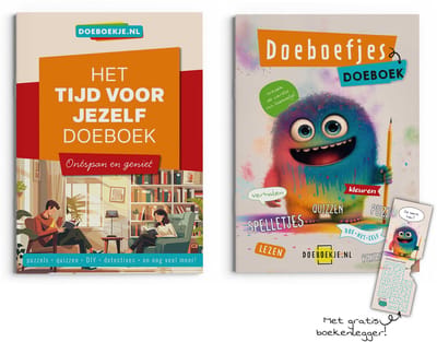 Doeboefjes Doeboek + Tijd voor Jezelf Doeboek - voor ouder en kind - puzzelen, quizzen, escapespellen/detective, ideeën