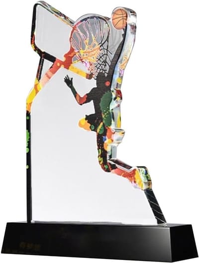 Kristallen Trofee - Prijzen Awards - Sport Evenement - Gepersonaliseerde Gravering - 18 x 23 cm - Transparant