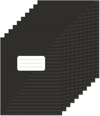 Schrift Kangaro A5 lijn 80 pagina's 60gr zwart pak à 10 stuks