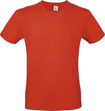 Classic E150 T-shirt B&C Collectie Vuurrood Maat XS