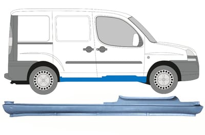 Volledige dorpel voor Fiat Doblo 2001-2010 / Rechts