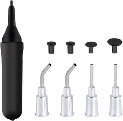 Vacuüm Zuigpen Set - Component Plaatsing - Precisie Werk - Antistatisch Gereedschap - 4 Zuignappen - Grijs