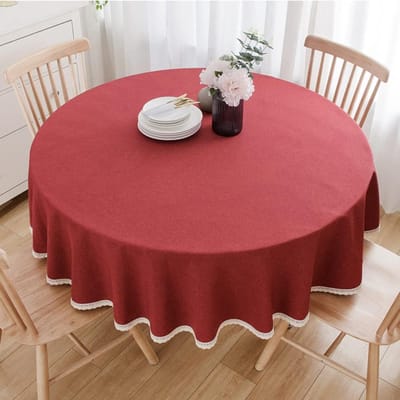 Rond Tafelkleed - Tafelhoes - Diner en Feest - Afwasbaar en Duurzaam - 280 cm Diameter - Rood