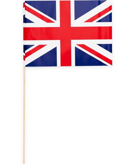 10 Papieren zwaai vlaggen 20 x 30 centimter Union Jack / Verenigd Koninkrijk