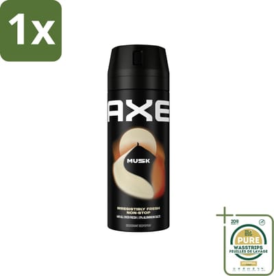 1 x Axe - Deodorant Bodyspray - 48hrs Fresh - Musk - Patchouli & Fougere - 150 ml- 48 Uur Geurbescherming - Deodorant Sprayer - Zinktechnologie - Geur Van Musk - Geur Van Patchouli