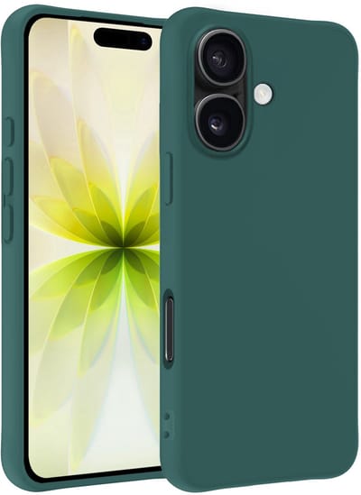 Hoesje - Geschikt voor Apple iPhone 17 - Sterk & Shockproof - Hoes Cover - Siliconen Case - Telefoonhoesjes - Donkergroen