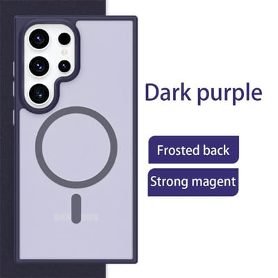 Voor Magsafe Matte Clear Magnetische Draadloze Oplaadhoes Voor Samsung Galaxy S25 S24 S23 S22 S21 Plus Ultra Schokbestendige Harde Cover For Samsung S21Ultra