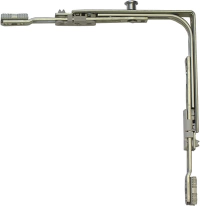 Hoekombuiging - Raambeslag component - Raam sluiting - Verstelbare paddenstoel - 12.5 cm - Zilver