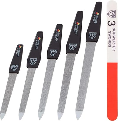 Nail Files Set 5 + 1 | Hoogwaardige Nagelset voor Manicure en Pedicure | Diverse Maat en Afwerking