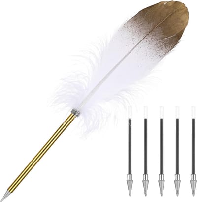 Set van 5 hoogwaardige vulpennen en balpennen met vervangcartridges voor school, bruiloften, handtekeningen en zakelijke geschenken
