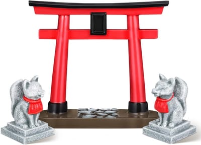 Miniatuur Torii-standbeeld voor aquariumdecoratie - Zen stijl beeldje voor DIY zandtafel, Japanse decoratie en aquariums accessoires