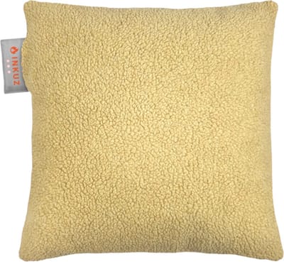 Inkuz Warmtekussen - Infrarood - Draadloos - Teddy - Donkerbeige - Gote powerbank - Oplaadbaar - Warmte kussen - 45x45