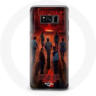 Coque de protection - Stranger Things - Samsung Galaxy S8 - Rouge - Rigide - Mixte