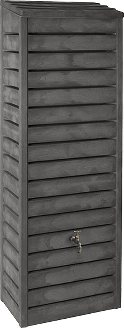 Homesaver Delta Woodline 300L Regenton – Antraciet houtlook – Complete set– Ruimtebesparend