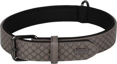 Flamingo Patti Met Neopreen - Halsband Honden - Halsband Patti Grijs Xxl 52-62cm 30mm - 1st - 130885 - 1st