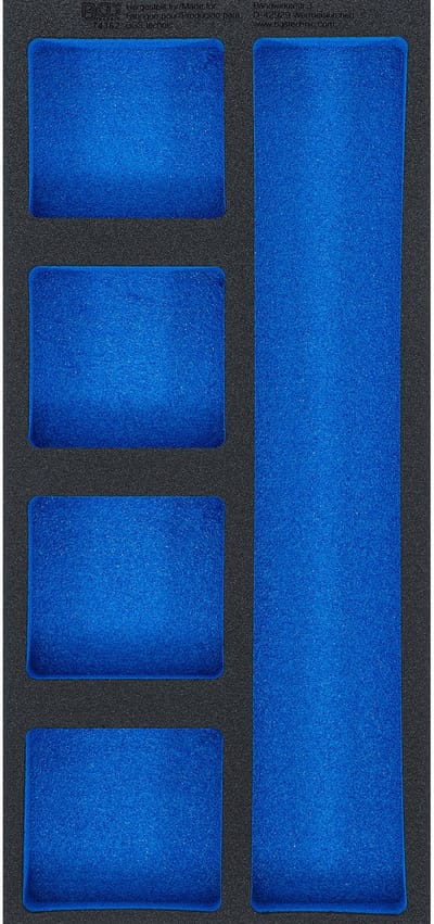 BGS Werkplaatswageninleg 1/3 leeg: 5 opbergvakken 408 x 189 x 32 mm - 74362