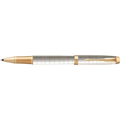Parker IM Premium rollerballpen | Pearl met gouden detail | Fijne penpunt met blauwe inkt navulling | geschenkdoos