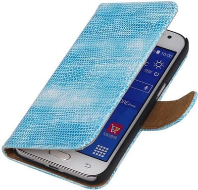 Samsung Galaxy Core Prime Bookstyle Wallet Hoesje Mini Slang Blauw - Cover Case Hoes