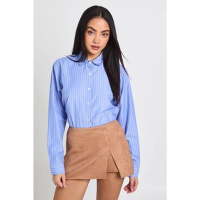 boohoo Dames Faux Suede Mini Skort | Tan | Maat: 6