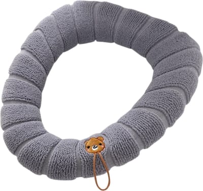 Nivard Wc Bril Hoes - Toiletbril Cover - Toiletbril - Wc Deksel - Wasbaar - Verwarmde Wc Bril - (Niet Elektrisch) - Warm - Handvat - Grijs