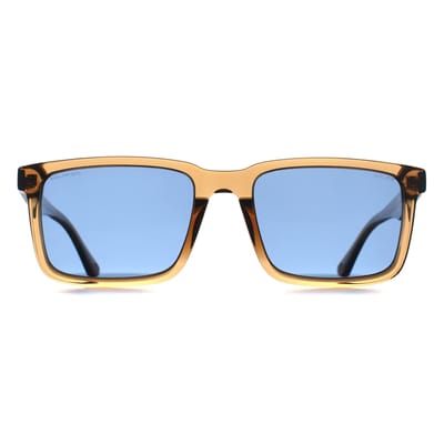 Police SPLP21E Origins Lite 30 805P glanzend transparant lichtbruin blauw gepolariseerde zonnebril
