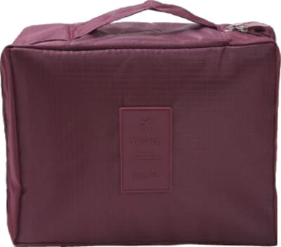 Fako Fashion - Make-up Tasje Rechthoek - Cosmetica Organizer - Make-up Toilettas - 21x16x8cm - Bordeaux Rood