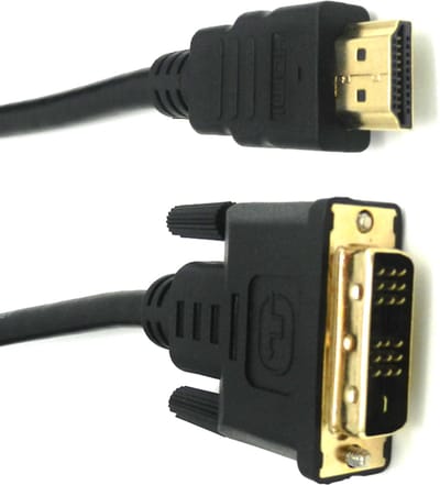 HDMI naar DVI kabel - Laptop naar monitor - 1 meter - HDMI to DVI cable - Beeldoverdracht - Geluidsoverdracht - Zwart - Jonyx