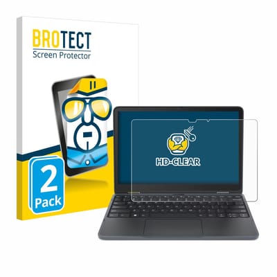 BROTECT - Screenprotector voor Lenovo 300w Yoga 11" (4. Gen.) - Folie Beschermfolie transparant 2 Stuks