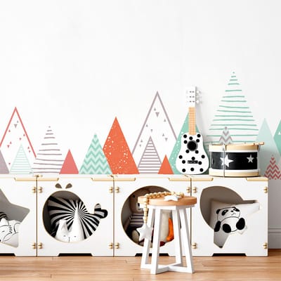Kinderstickers van de Scandinavische bergen, Ninaka, 110 x 185 cm