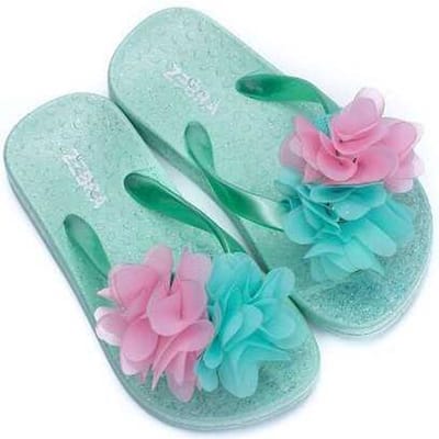 Zebra slippers groen 32.5/34