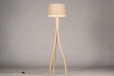 Lumidora Vloerlamp 31059 - ORLANDO - E27 - Beige - Hout - Zand - ⌀ 45 cm