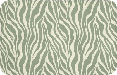 WC mat 80x50 cm - Antislip - Zebra - Motief - Groen - Toiletmat - Vloermat - Douchemat - Toilet tapijt - Toiletmatten