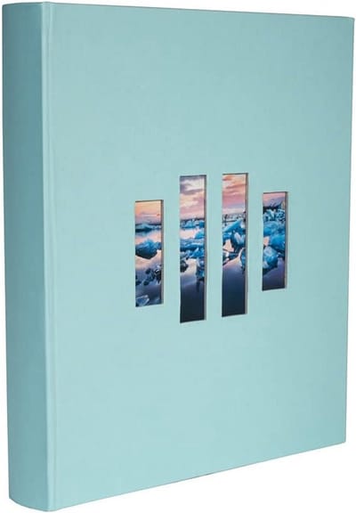 Groot Fotoboek met 300 Foto's - 60 Zwarte Pagina's - Groen Album met Venster