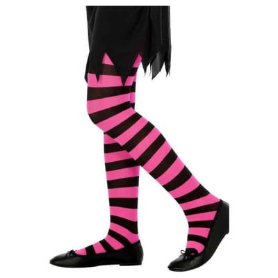 Dressing Up & Costumes | Costumes - Halloween - Tights Black And Fuchsia Striped
