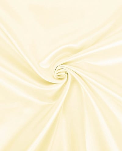 Satijn Stof Effen Ivoor – Glanzende Satijnstof met Stretch – 150 cm Breed – 120 gr/m²
