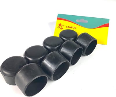 PVC stoppen - Rubberen doppen - Vloerbescherming - Antislip ontwerp - 28 mm - Zwart