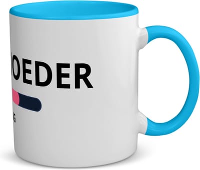Akyol - bonusmoeder loading koffiemok - theemok - blauw - Mama - ochtendkoffie laden - moeder cadeautjes - moederdag - verjaardagscadeau - verjaardag - cadeau - geschenk - kado - gift - moeder artikelen - 350 ML inhoud