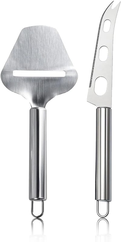 Dailygoods- Kaasmessen Set - Roestvrij Staal - Kaassnijder/Schaaf - Vaatwasmachinebestendig - Geschikt voor Harde/Zachte Kaas - Hoogwaardige Kwaliteit