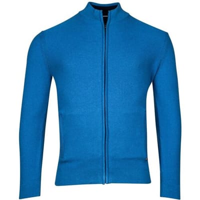 Baileys Vest Cardigan Zip Allover Texture Bright Cobalt / male