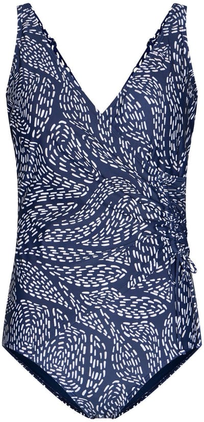 Pastunette - Badpak - Oceanic Flow -Blauw/Wit - Corrigerend - Maat 48