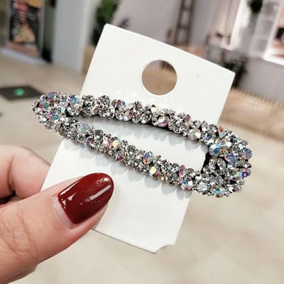Gekleurde Glanzende Diamant Holle Haarclip Haaraccessoires Voor Vrouwen Haarspeld Hoofddeksel