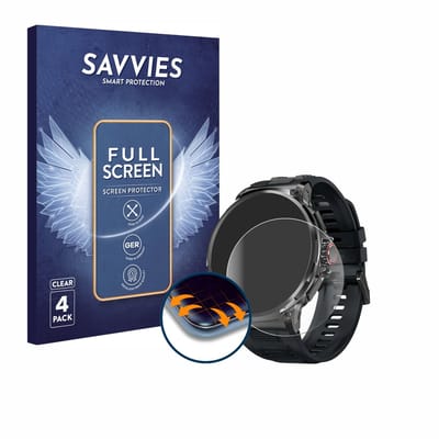 Savvies - Screenprotector voor Stahlgear Zeus 1.85" - Folie Beschermfolie transparant volledig dekking 4 Stuks