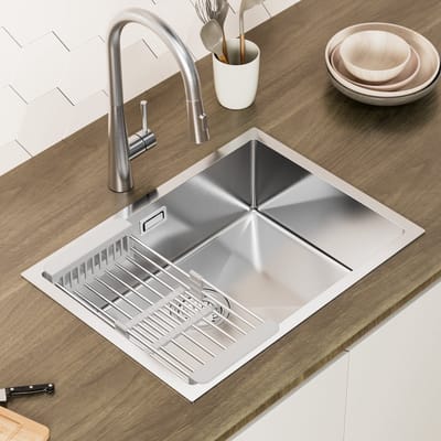 CECIPA Max Spoelbak voor keuken 30x45 cm - Kleine Spoelbak - Spoelbakken Keuken RVS - Spoelbak Met Afdruiprek