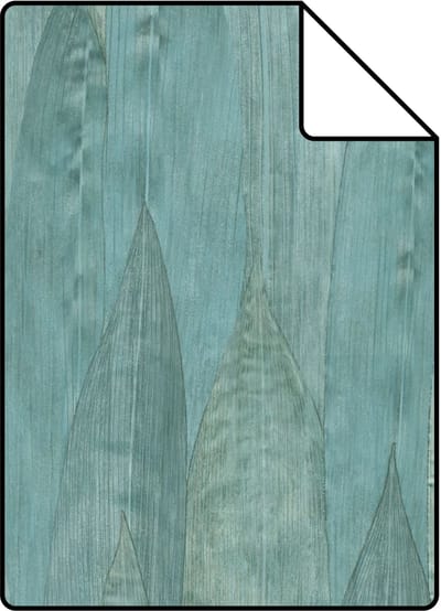 Proefstaal Origin Wallcoverings behang bladeren lagunegroen - 26,5 x 21 cm - 347369-S