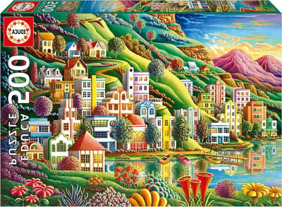 Educa Puzzle with 500 pieces for adults, hidden harbour, including glue Fix puzzle, dimensions approx. 1 x 48 x 34 cm, from 11 years (19552)
